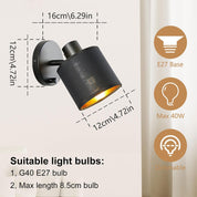 Dimmable Gold Wall Sconce with Beige Linen Shade, E27