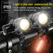LED Mountain Bike Lights Rechargeable 50000LM Bicycle Torch Front &Rear Lamp Set