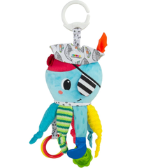 LAMAZE Captain Calamari Clip & Go – Sensory Plush Pram Toy for Newborns, Boys & Girls 0–6 Months