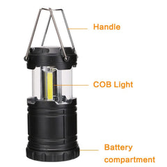 2-Pack LED Lanterns with Magnetic Base - Collapsible, Battery Included - Ideal for Camping, Fishing