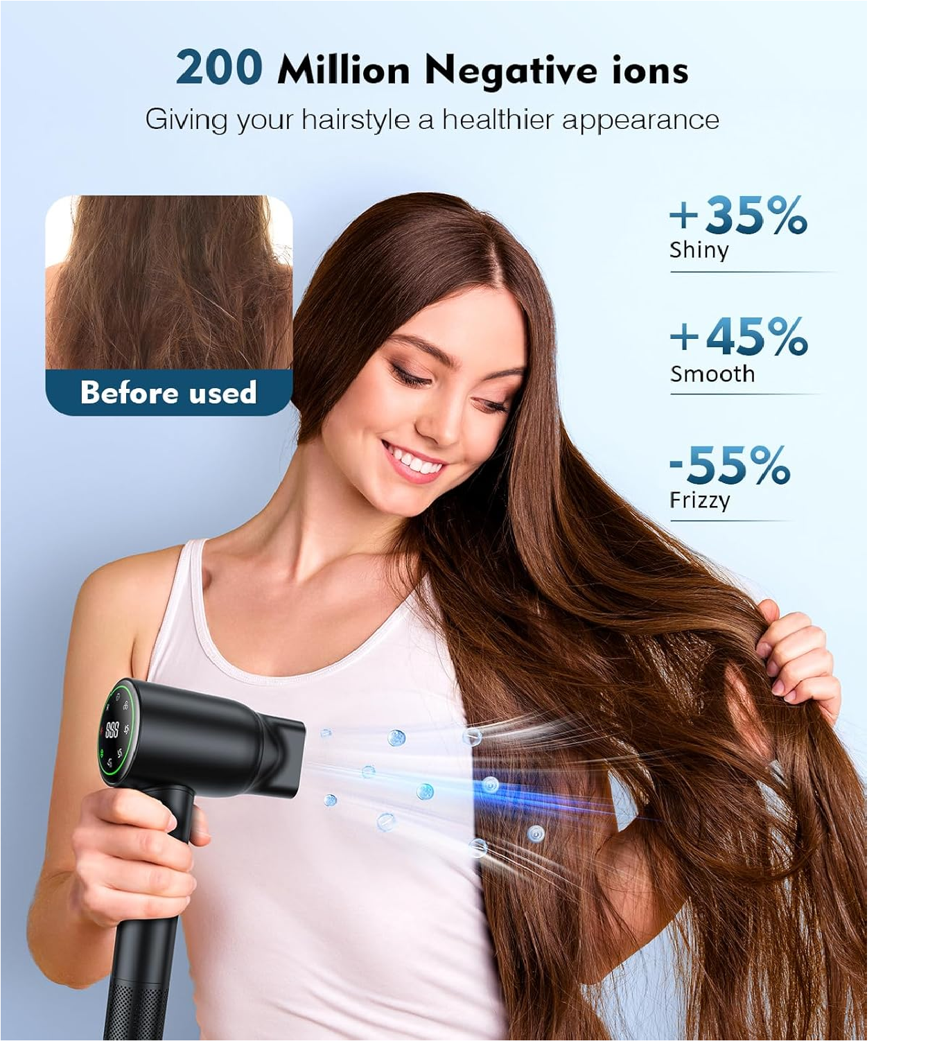 High-Speed 160,000 RPM Ionic Hair Dryer – Fast, Lightweight & Low Noise Design