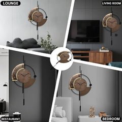 Decorative Silent Wall Clock with Pendulum 16.5x31.5in