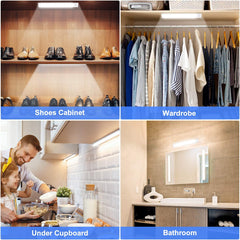 Super Bright 50LED Motion Sensor Under Cabinet Lighting - Indoor Wardrobe Light for Cupboard, Kitchen, Stair, Wardrobe - Stick-on Anywhere