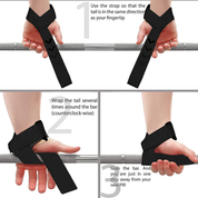 Heavy Duty Weight Lifting Straps with Padded Gel Grip – Non-Slip Cotton Gym Wraps