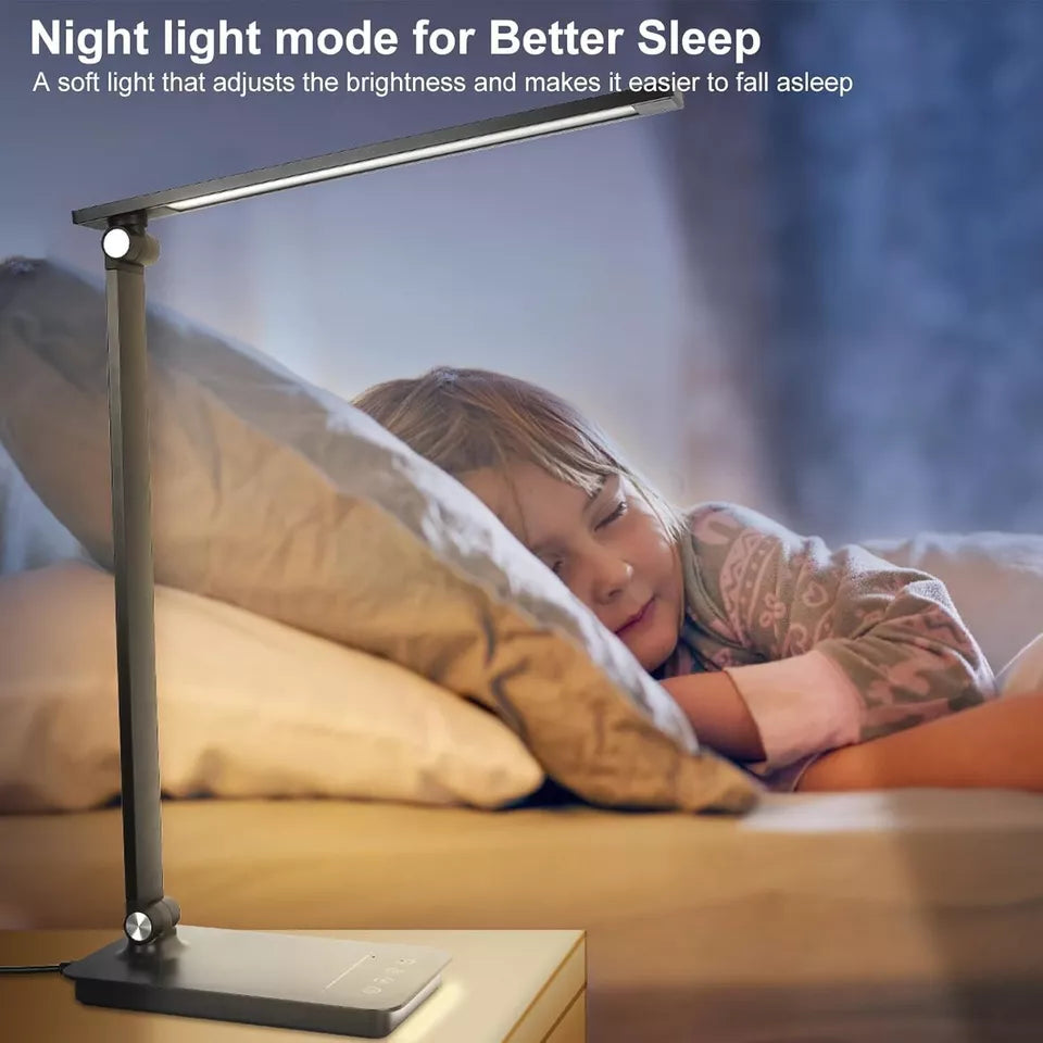 Dimmable LED Desk Lamp with USB Charging