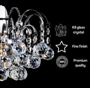 Crystal Faceted Oriel Light Shade, Crystal Chandelier, Ceiling Light Shade, Lamp Shade, Chandeliers Ceiling Light