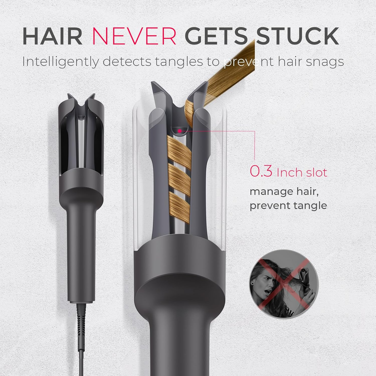 1-Inch Automatic Rotating Curling Iron – Ionic Ceramic Beach Waves Hair Curler