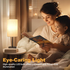 Touch Bedside Lamp with USB Ports & Dimmable Light