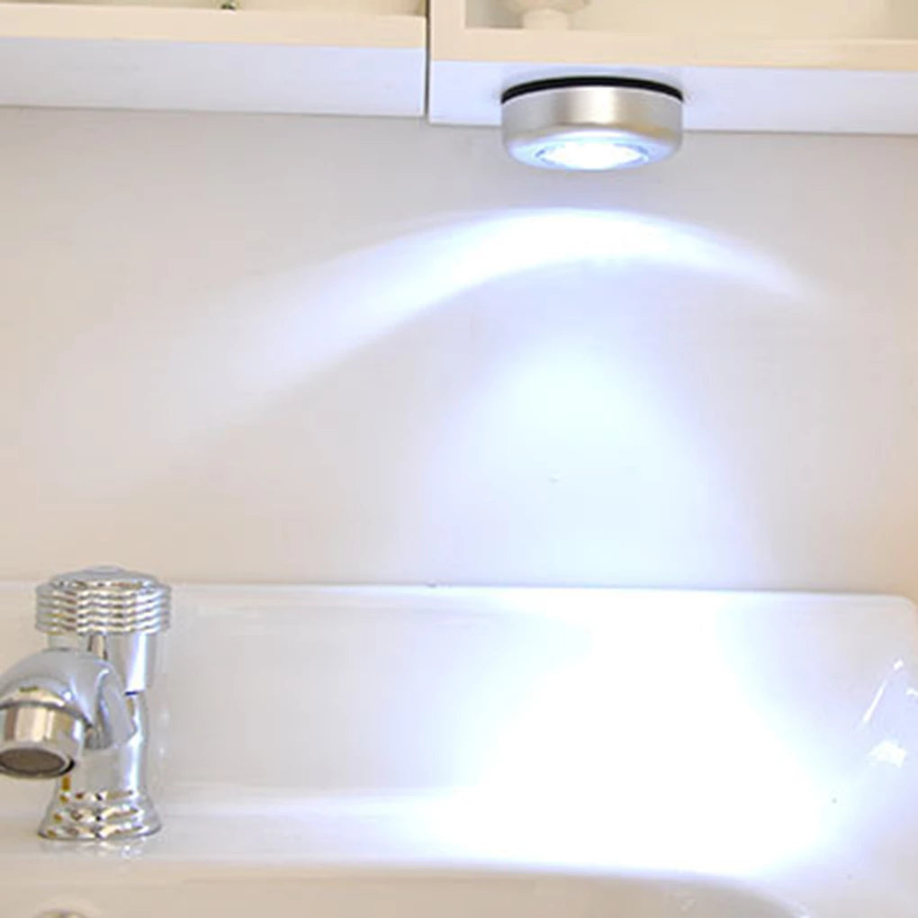 LED Battery-Powered Wireless Night Light Stick Tap Touch Lamp Stick-on Push Light - Cordless Touch Light