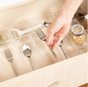 14 Pcs Clear Drawer Organiser Trays – Versatile Storage for Office, Kitchen & Makeup