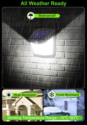 128 LED Solar Motion Lights – Outdoor Security (2 Pack)