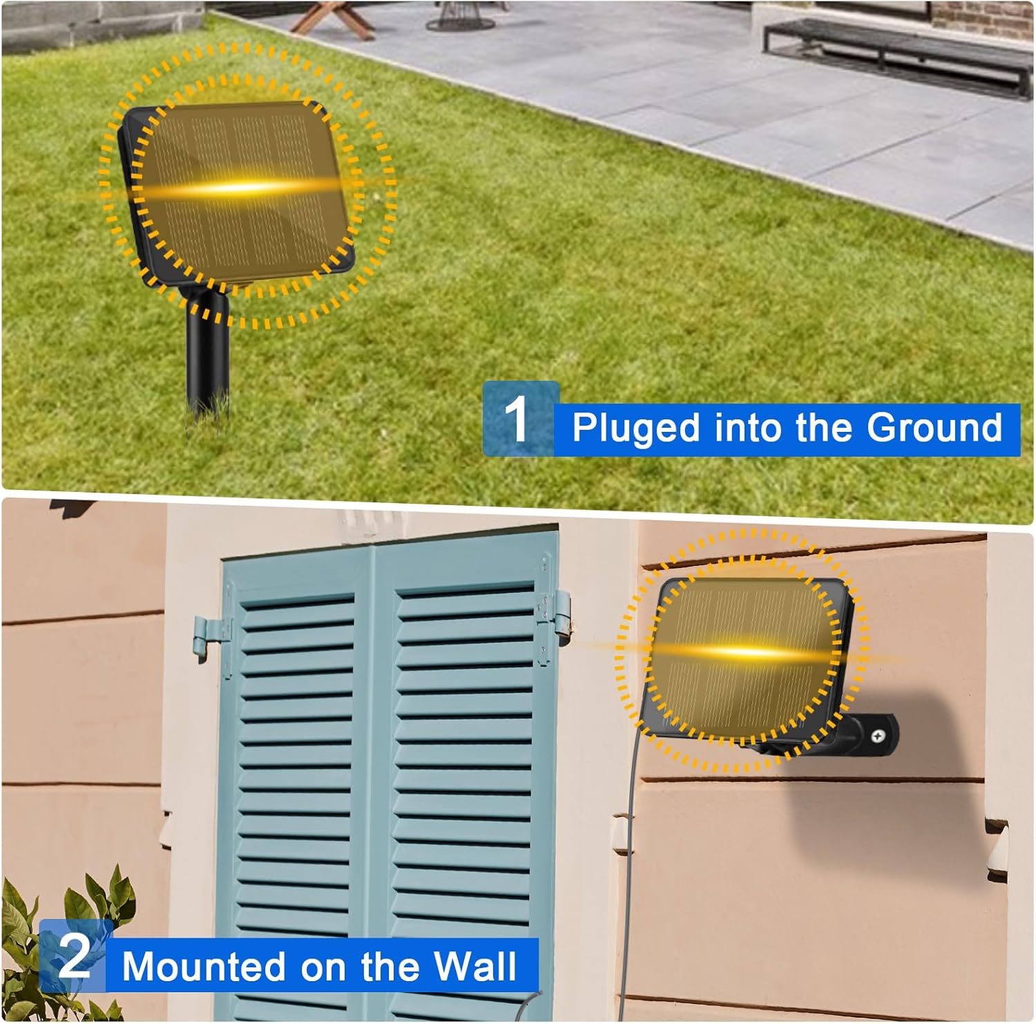 5M 50 LED Solar String Lights – Cool White, 8 Modes, Waterproof