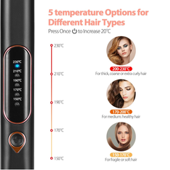 Haglater 2-in-1 Hair Straightener & Curler – Ceramic Flat Iron with LCD & Adjustable Heat