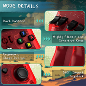 Retro Handheld Game Console with 256GB, 40000+ Games, 4.0" HD Screen – Red