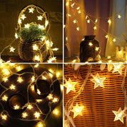 33ft Star Fairy Lights, 100 LEDs, 8 Modes, Plug-in