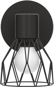 Black Industrial Wall Sconces, Rotatable E14, Set of 2