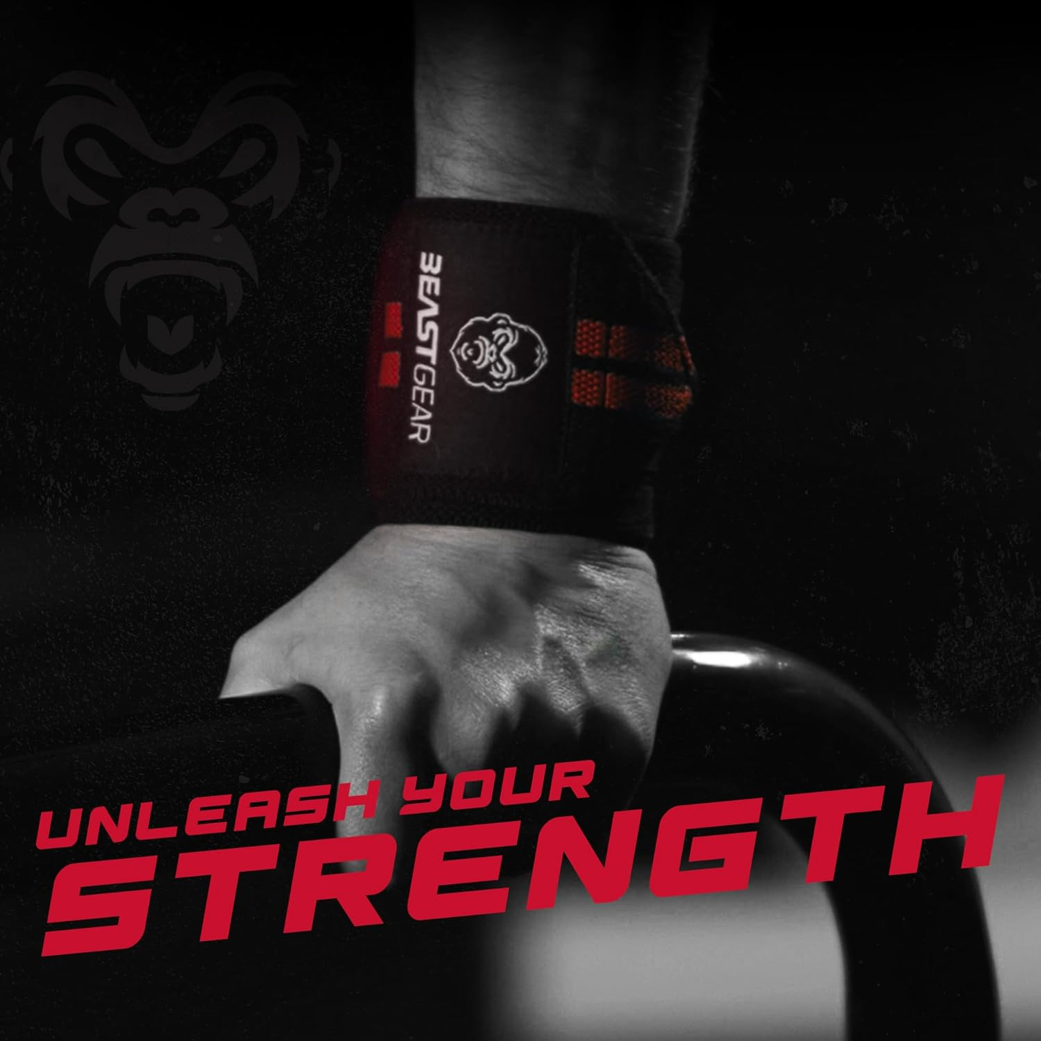 Weight Lifting Wrist Wraps 20" – Cotton Thumb Loop Straps for Gym & Training