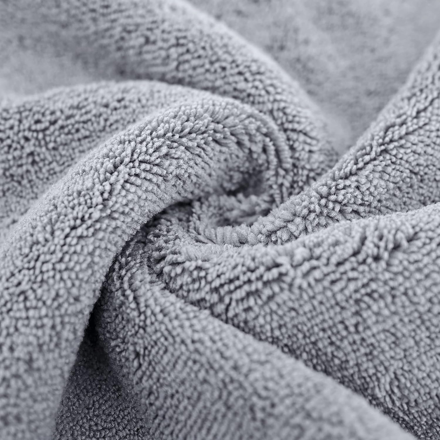 POLYTE Microfibre Bath Towels 4-Pack – Quick Dry, Lint-Free, 76x145cm, Grey