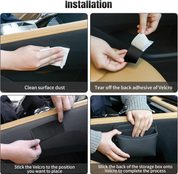 Leather Car Seat Gap Filler Organizer – Universal Side Pocket Storage Pouch (Black)