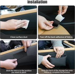 Leather Car Seat Gap Filler Organizer – Universal Side Pocket Storage Pouch (Black)