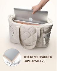 Large Puffer Tote Bag for Women – Lightweight Fluffy Shoulder Handbag