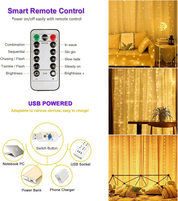 Fairy Curtain Lights with Remote Control