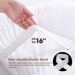 10cm Extra Deep Double Mattress Topper – Quilted, Soft, Breathable & Hypoallergenic