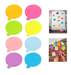 8 Pads Bubble Speech Sticky Notes – 75x75mm Bright Self-Stick Memo Pads