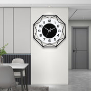 Modern Silent Metal Wall Clock 13 Inch Decor