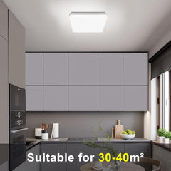 LED Ceiling Light Ultra Slim 48W 4320LM, Kitchen Ceiling Lights Cold White 6500K, Square Ceiling Lights for Bathroom Living Room Bedroom