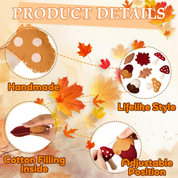 Lights4fun 1.3m Felt Autumn Garland – Cosy Fireplace Banner with Leaves & Mushrooms
