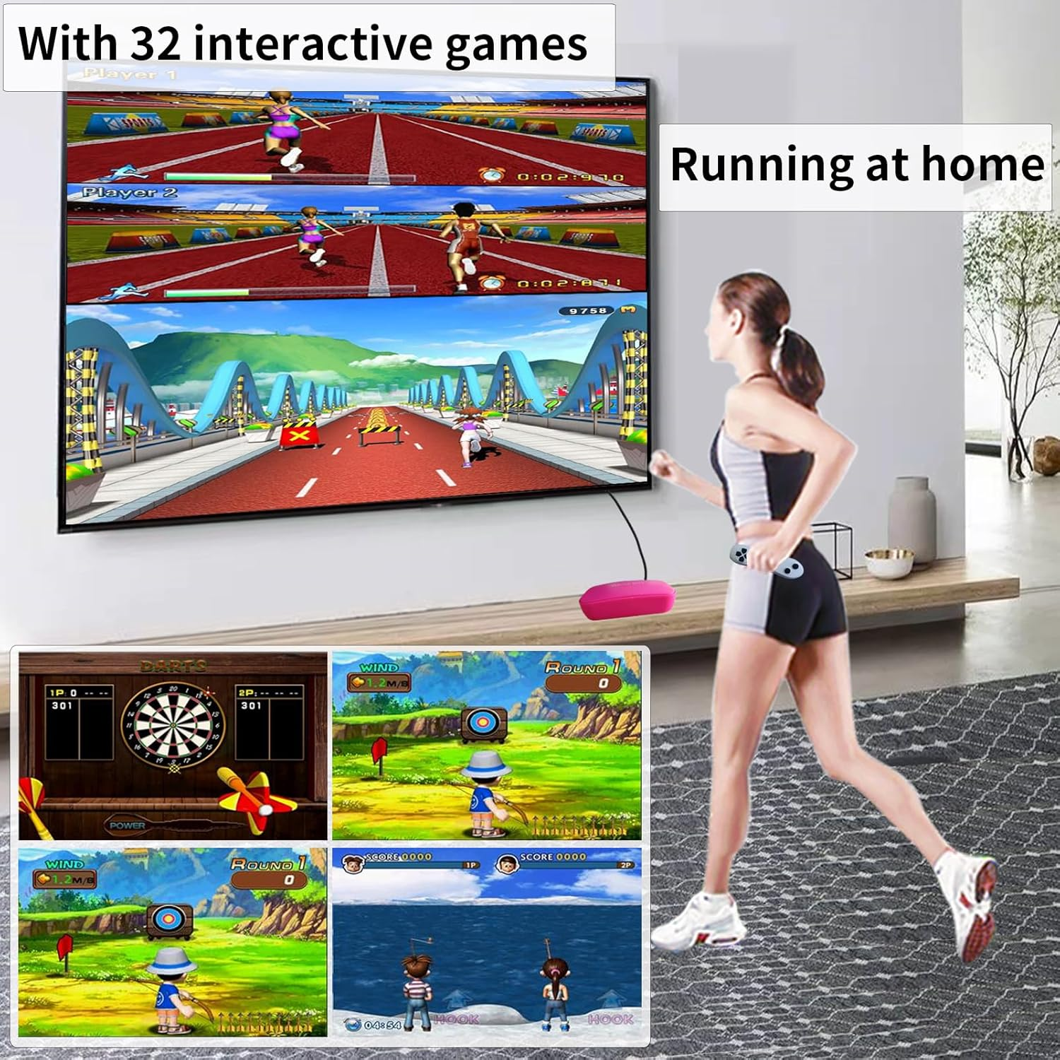 Game Console with 100+ Built-in Games, HD Output & Wireless Gamepad for Kids