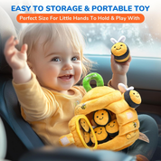JoyCat Baby Beehive Toy with 5 Sensory Bees – Montessori Gift for Babies 6-12M & Toddlers
