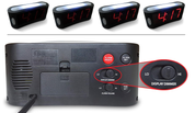 Simple LED Digital Alarm Clock with Snooze & Full Brightness Dimmer (Red)