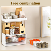 3 Tier Clear Cosmetic Organizer Large Vanity Storage with Drawers