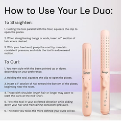 2-in-1 Hair Straightener & Curler – Titanium Flat Iron with Cooling Air Vents (Blush)