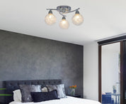 BOLLA 3-Light Semi Flush LED Ceiling Light Chrome