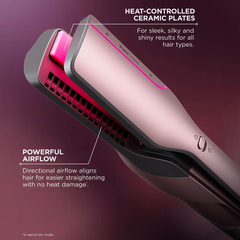 Cosmic Blush 5-in-1 Multi-Styler & Hair Straightener – Wet-to-Dry Hot Air Styler
