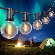100FT Outdoor LED String Lights, Waterproof, 52 Bulbs