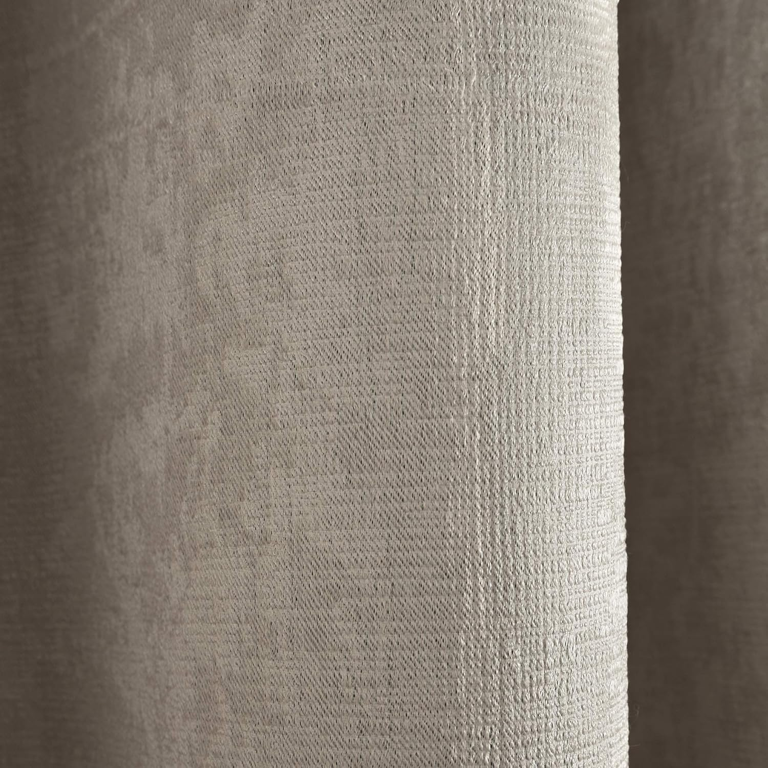 Natural Linen Eyelet Curtains 46x72" – 2 Panel Set, Thermal Drapes for Home