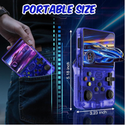 Retro Handheld Game Console 64GB 20,000+ Games, 3.5" IPS Screen, Blue