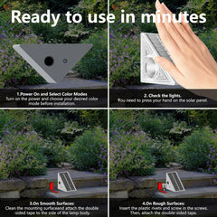 Lakey Sound Solar Step Lights 6 Pack – 10 Color Modes