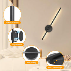 2 Pack Rechargeable Wall Sconce Lights with Remote, Dimmable