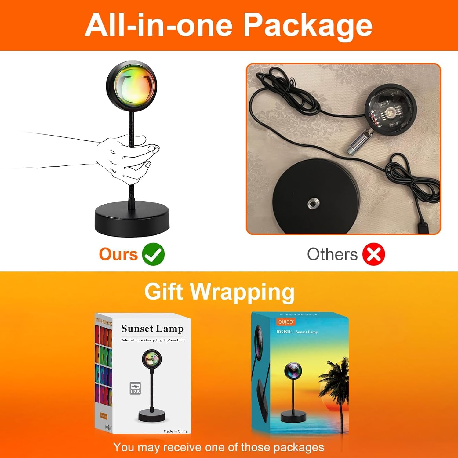 Sunset Projection Lamp with 16 Colors and Timer