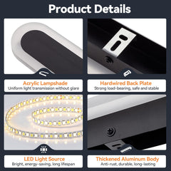 Outdoor LED Wall Light 40cm, IP67 Waterproof Modern Lamp