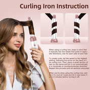 5-in-1 Hot Air Styler – Ionic Hair Dryer Brush with Rotating Barrel for Drying, Styling & Volumizing (Rose Gold & White)