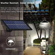 LED Solar Pendant Hanging Light Dimmable Indoor Outdoor Garden Yard Shed Lamp