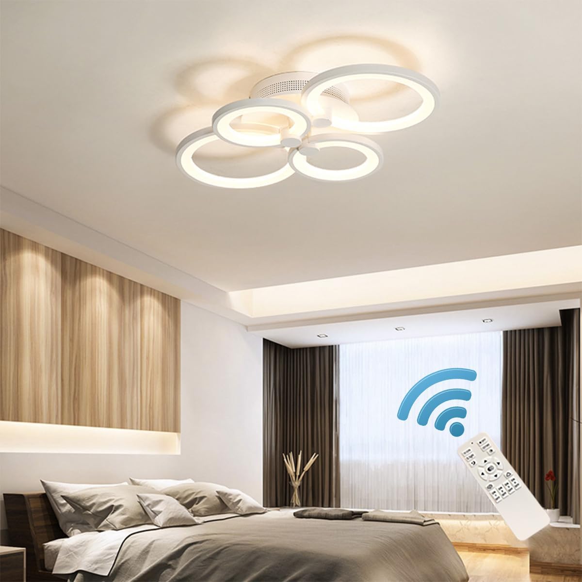 Modern Dimmable LED Ceiling Light – 36W Flush Mount for Home Interiors