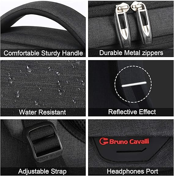 Laptop Backpack – Anti-Theft Business Rucksack with USB & Headphone Port, Travel Bag