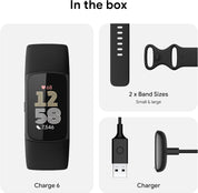 Charge 6 Fitness Tracker – 7-Day Battery, Google Wallet & Maps, 6-Month Premium